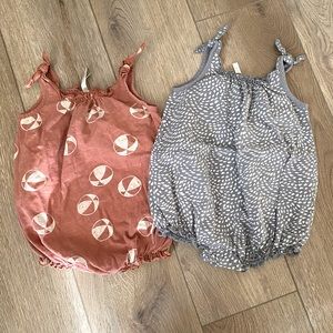 Rylee and Cru bubble rompers.